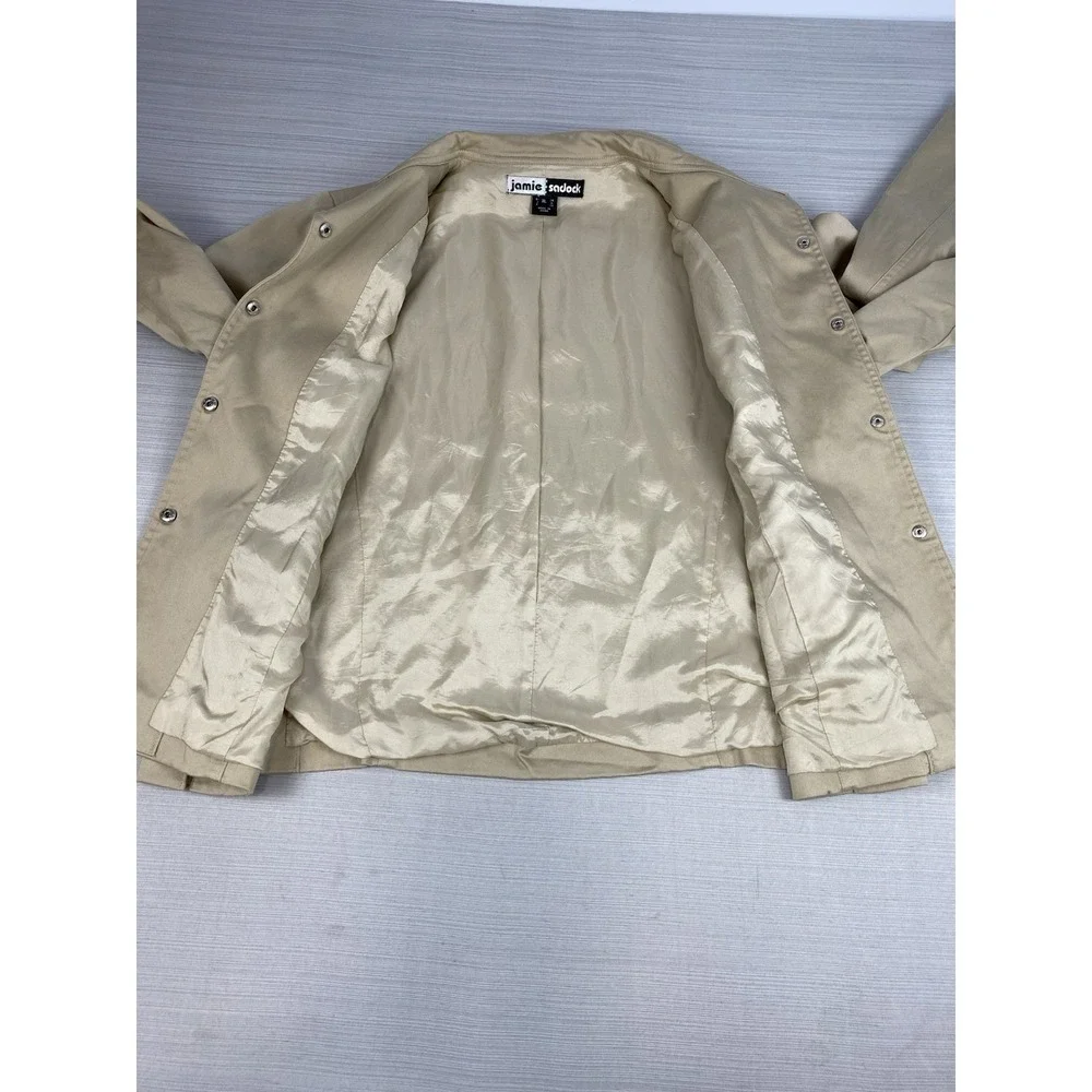 Jamie Sadock Golf Tennis‎ Top Jacket Khaki Button Front Womens Size XL